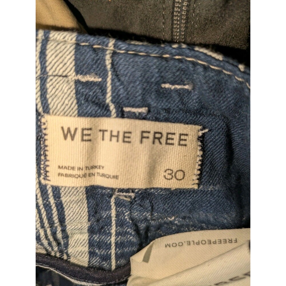 Free People Brecan Plaid Blue Pants High Rise Boho Goblincore Women’s SZ 30 - Picture 10 of 13